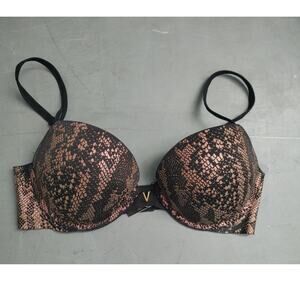 Victoria's Secret Bra Push Up 34D Black Underwire